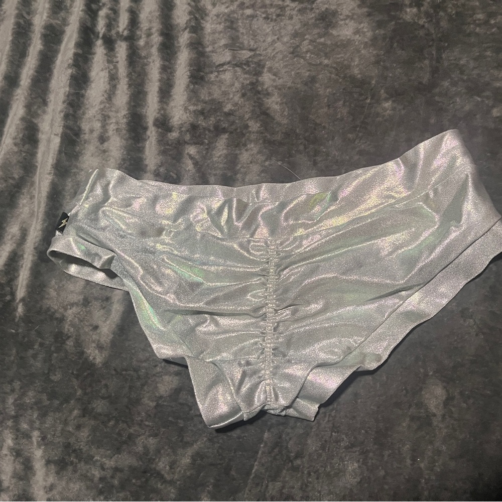 Shimmering Silver Polewear Bottoms - Picture 2 of 4